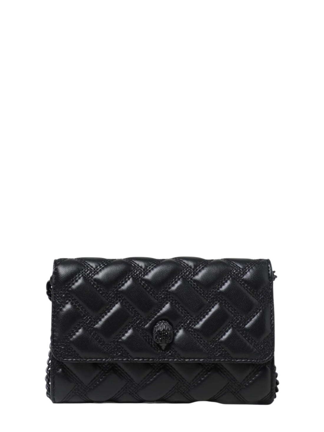 Kurt Geiger pochette con tracolla in pelle trapuntata Kensington nero