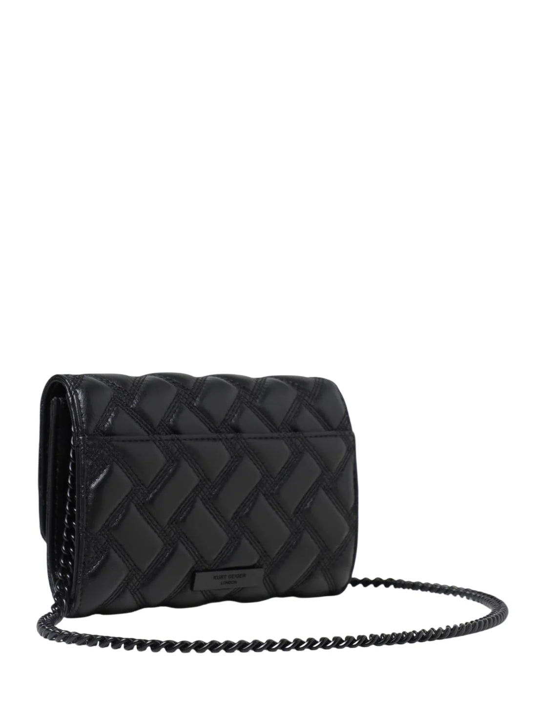 Kurt Geiger pochette con tracolla in pelle trapuntata Kensington nero