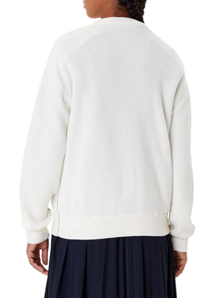 Lacoste maglia girocollo donna misto lana panna AF4158 70V LACOSTE 