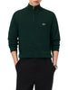 Lacoste maglia pullover mezza zip verde scuro