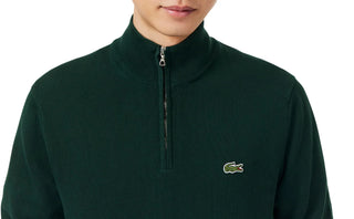 Lacoste maglia pullover mezza zip verde scuro AH1980 YZP LACOSTE