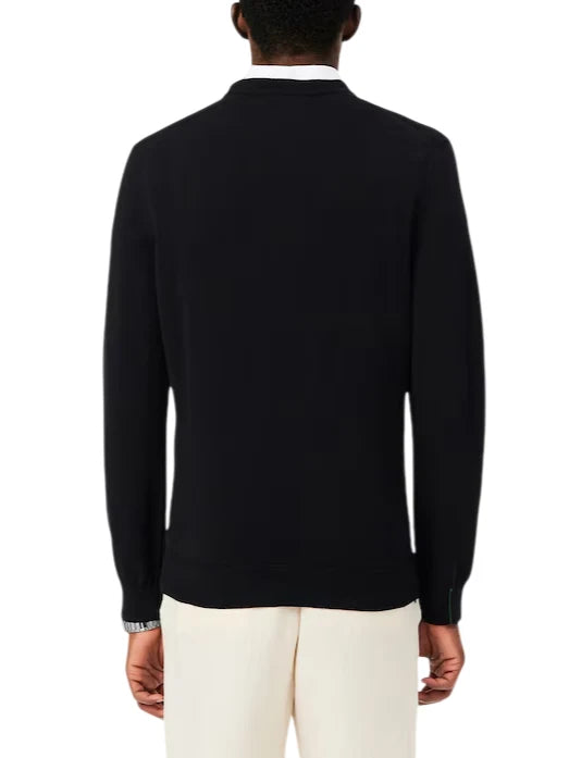 Lacoste maglia girocollo uomo in cotone nero