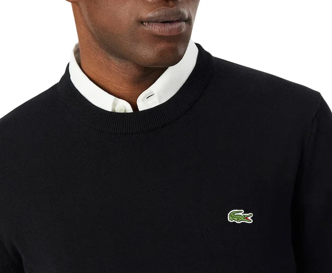Lacoste maglia girocollo uomo in cotone nero