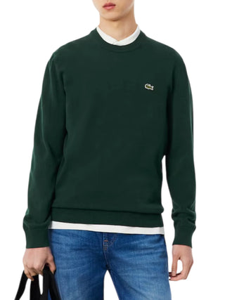 Lacoste maglia girocollo uomo in cotone verde AH1985 YZP LACOSTE 