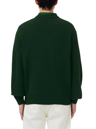 Lacoste maglia girocollo uomo in pura lana verde AH2916 YZP LACOSTE 
