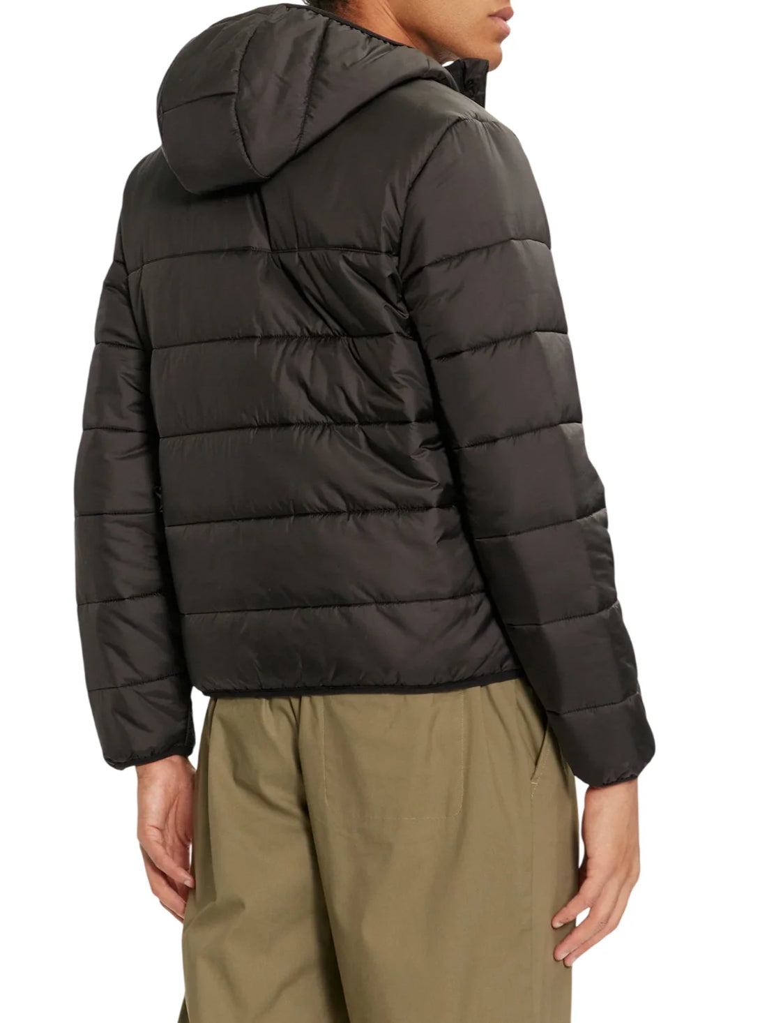 Lacoste piumino uomo trapuntato con cappuccio nero