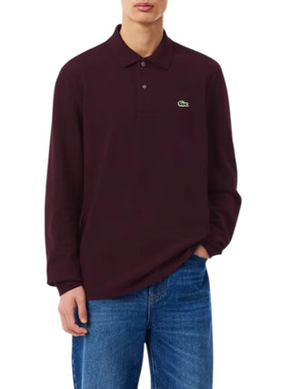 Lacoste polo manica lunga 12.12  in piquè marrone L1312 3KE LACOSTE 