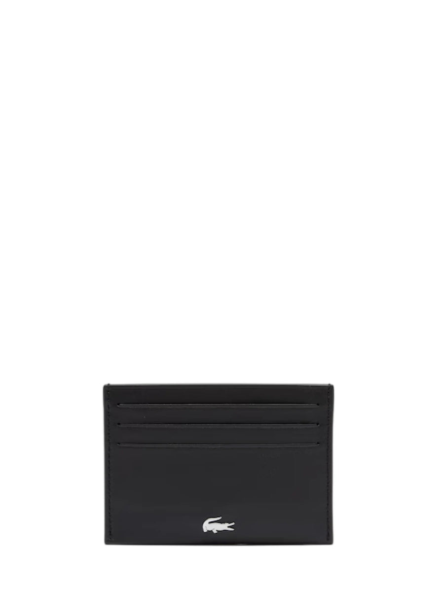 Lacoste portacarte uomo in pelle nero