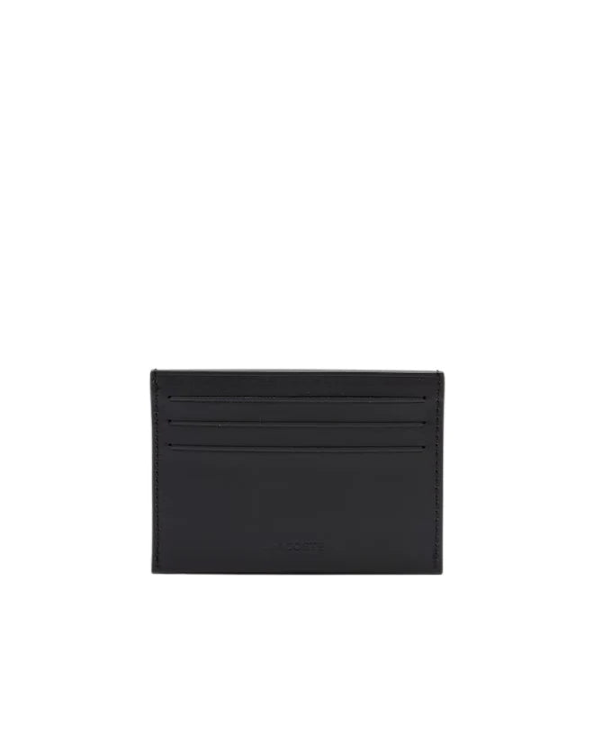 Lacoste portacarte uomo in pelle nero