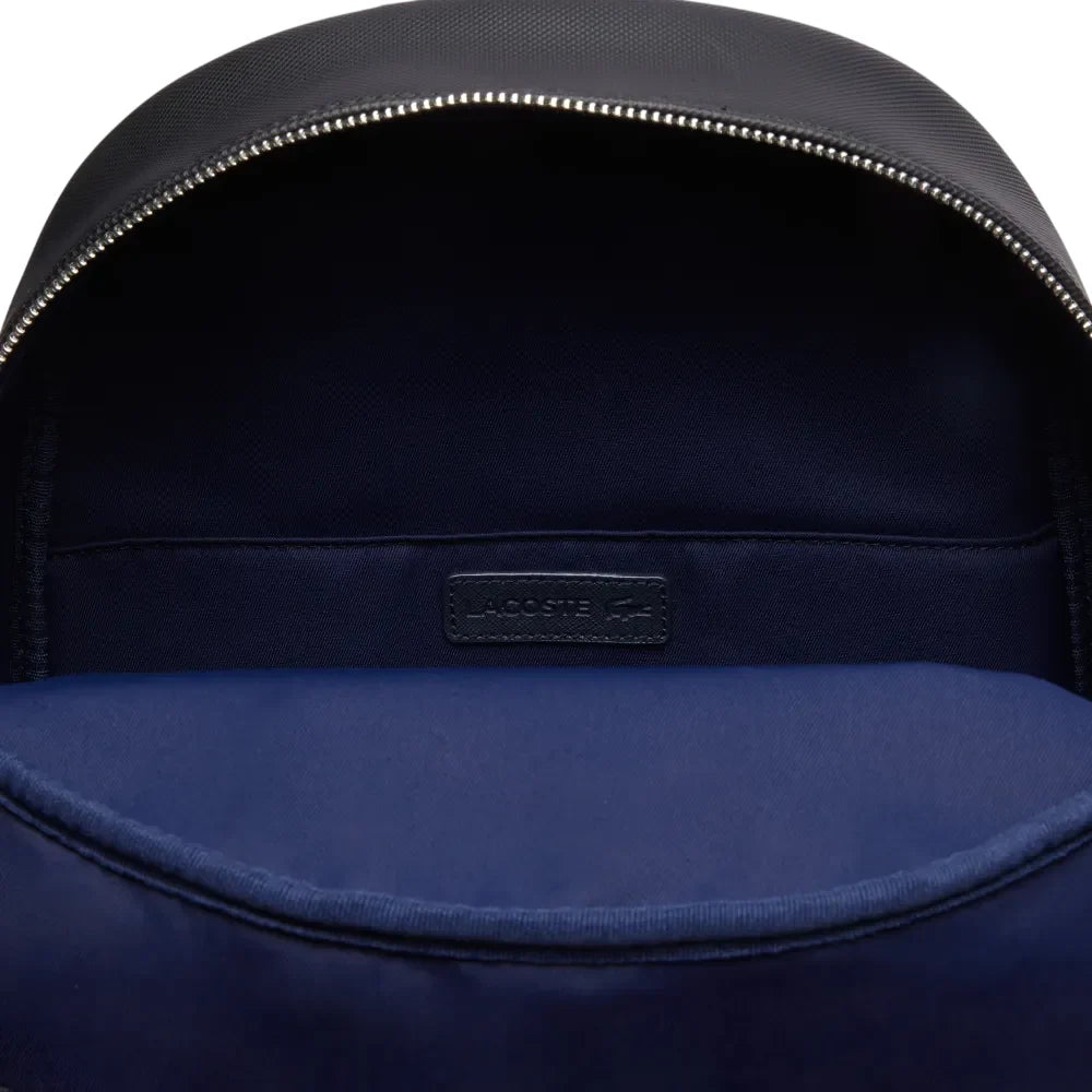 Lacoste zaino uomo con tasca tela piquè nero