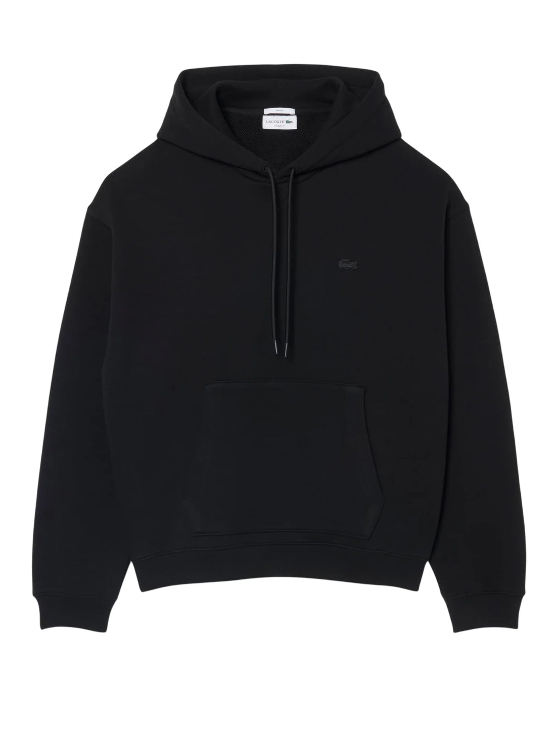 Lacoste felpa uomo con cappuccio in cotone nero