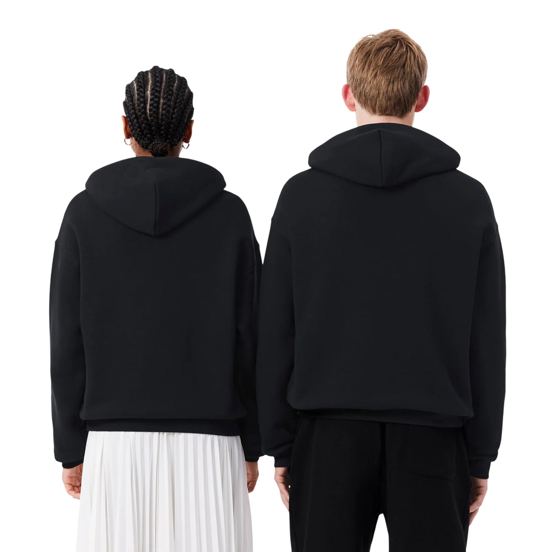 Lacoste felpa uomo con cappuccio in cotone nero