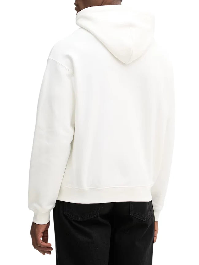 Lacoste felpa uomo con cappuccio in cotone bianco