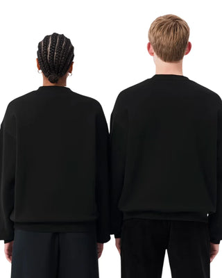 Lacoste felpa unisex oversize in caldo cotone nero SH7745 031 LACOSTE