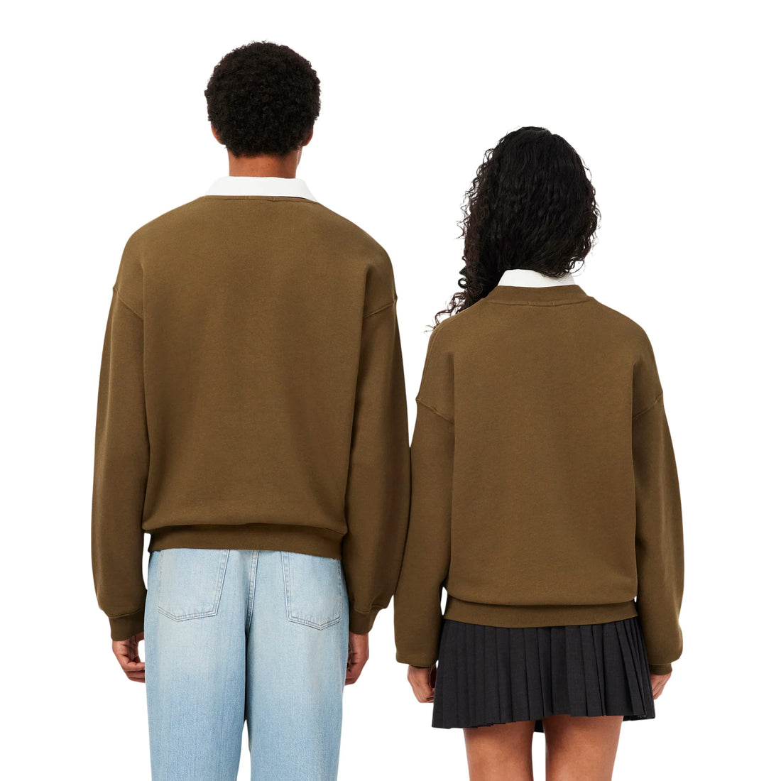 Lacoste felpa unisex oversize in caldo cotone marrone