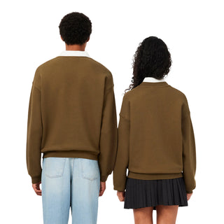 Lacoste felpa unisex oversize in caldo cotone marrone SH7745 DPD LACOSTE