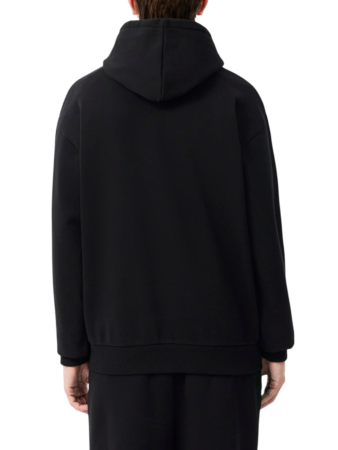 Lacoste felpa con cappuccio felpata uomo nero