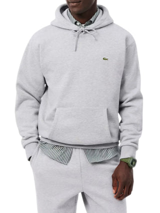 Lacoste felpa con cappuccio felpata uomo grigio melange SH8863 CCA LACOSTE 