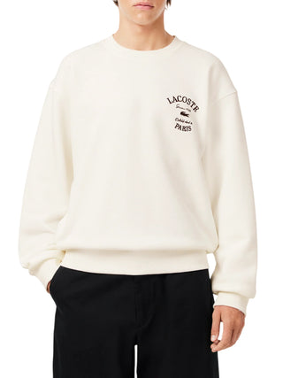 Lacoste felpa uomo con ricamo panna SH9785 70V LACOSTE 