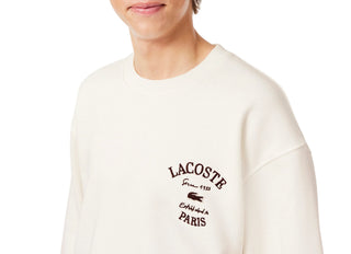 Lacoste felpa uomo con ricamo panna SH9785 70V LACOSTE
