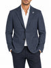 Le Braghe giacca blazer uomo monopetto blu melange
