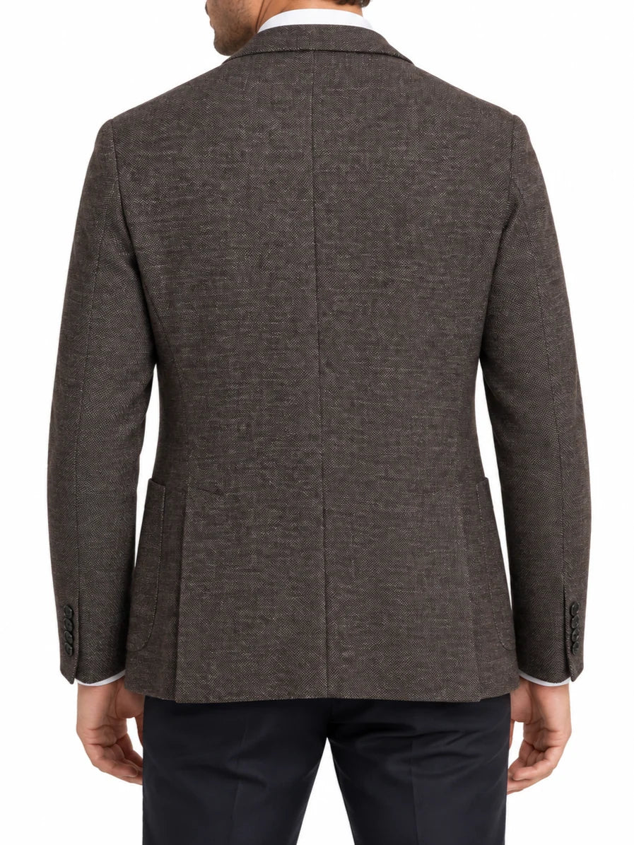 Le Braghe giacca blazer uomo monopetto marrone