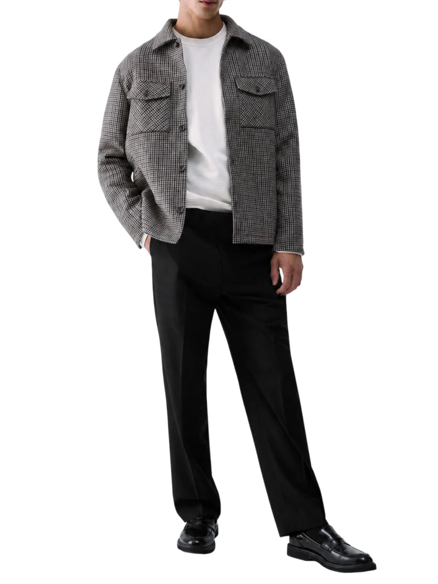Liu Jo pantaloni uomo in tessuto fresco lana nero