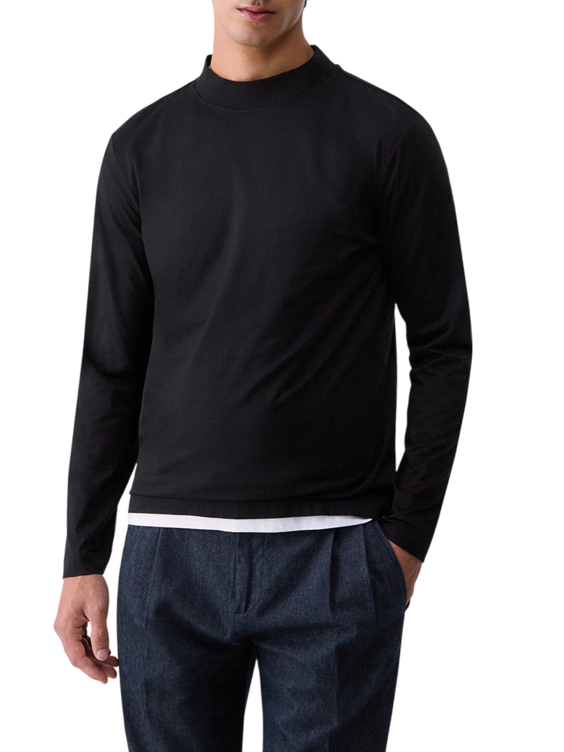 Liu Jo T-shirt manica lunga uomo in cotone nero
