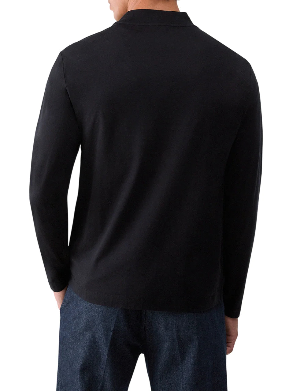 Liu Jo T-shirt manica lunga uomo in cotone nero