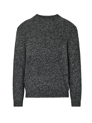 Liu Jo maglia uomo in tessuto bouclè melange nero bianco QF6124MAB28 22222 LIU JO 