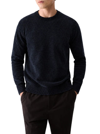 Liu Jo maglia girocollo uomo in ciniglia blu QF6139MAB20 94013 LIU JO 