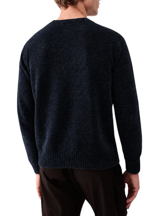 Liu Jo maglia girocollo uomo in ciniglia blu QF6139MAB20 94013 LIU JO