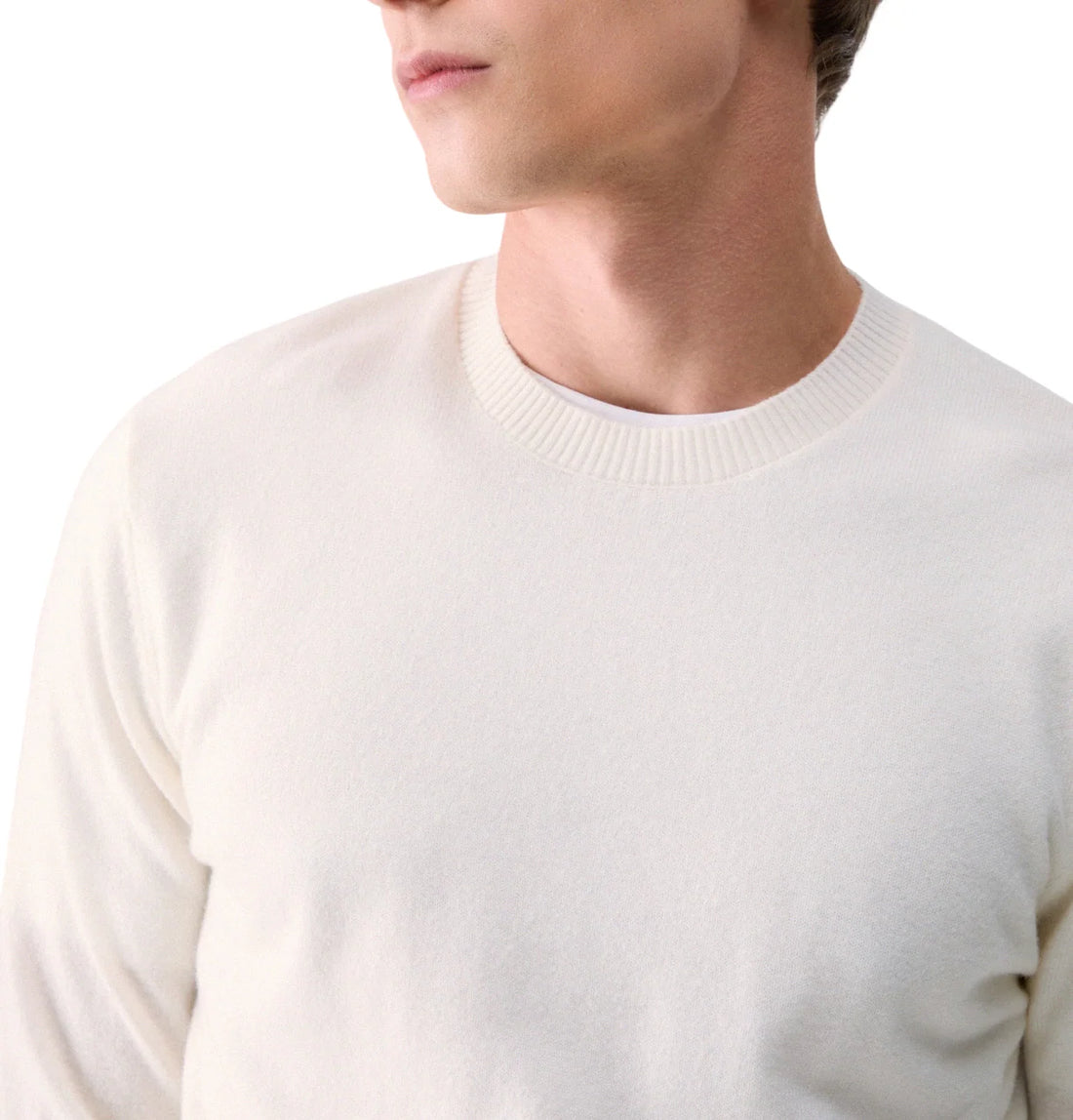 Liu Jo maglia uomo misto lana e cashmere color latte