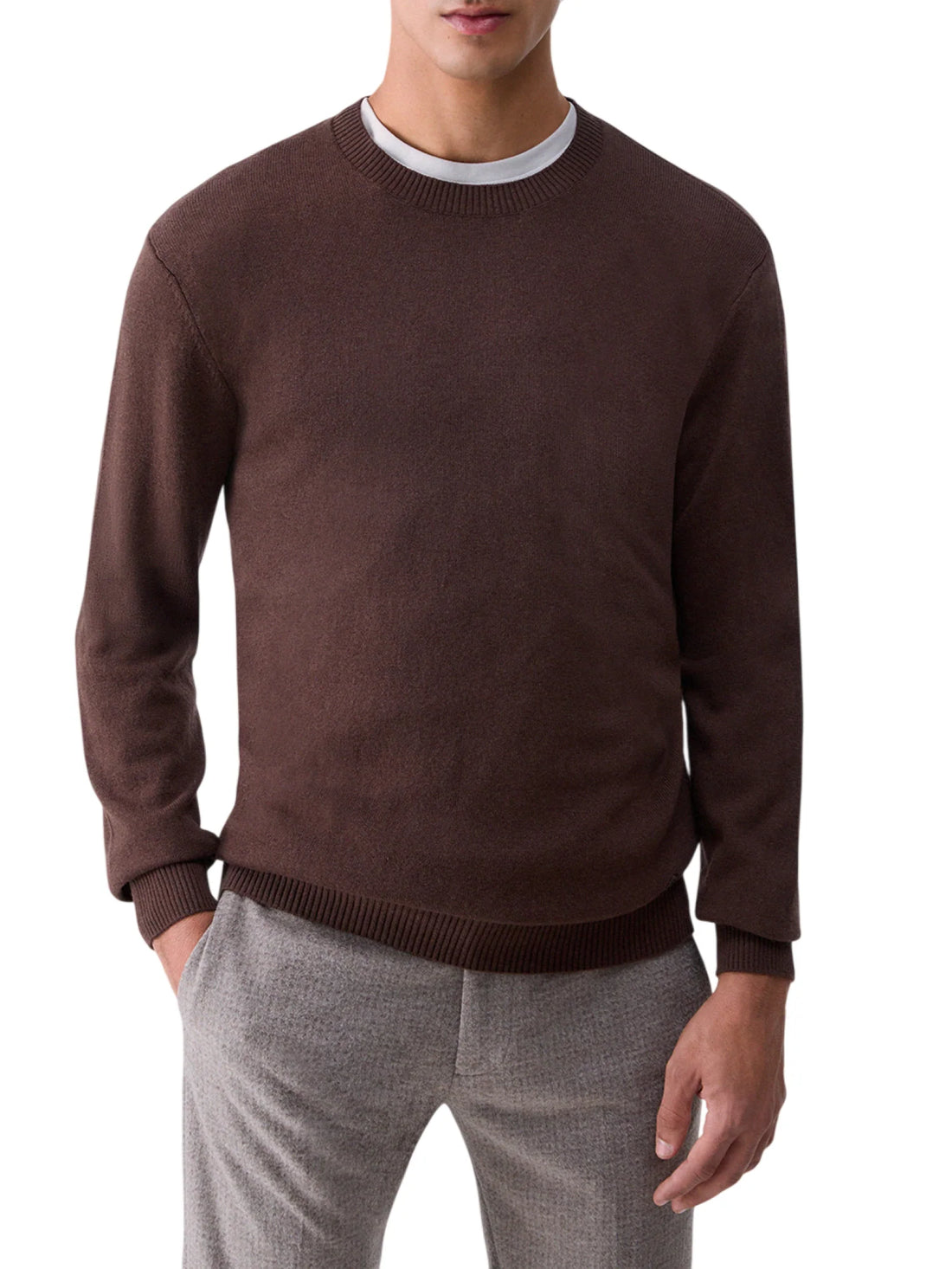 Liu Jo maglia uomo misto lana e cashmere marrone