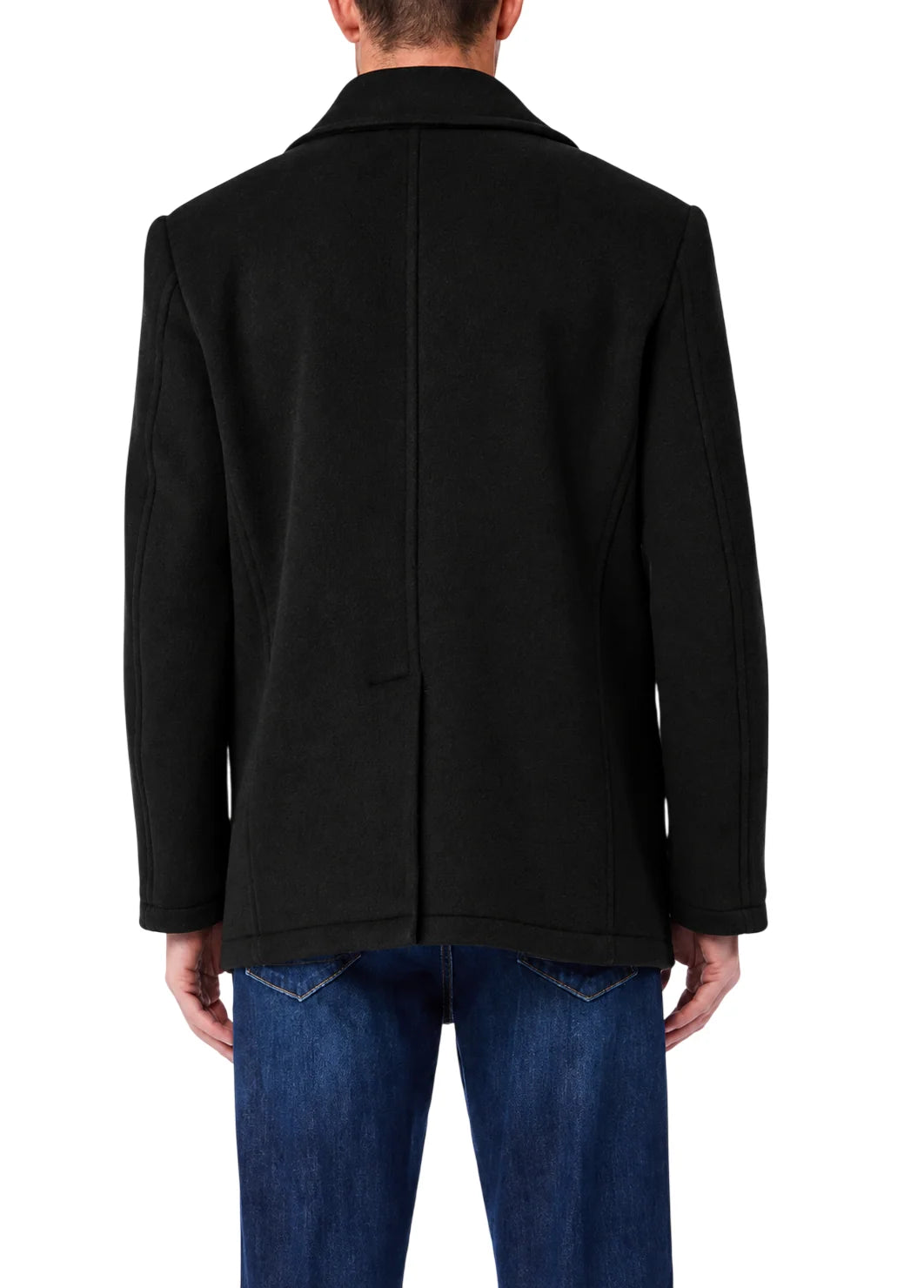 Liu Jo cappotto caban uomo misto lana e cashmere nero