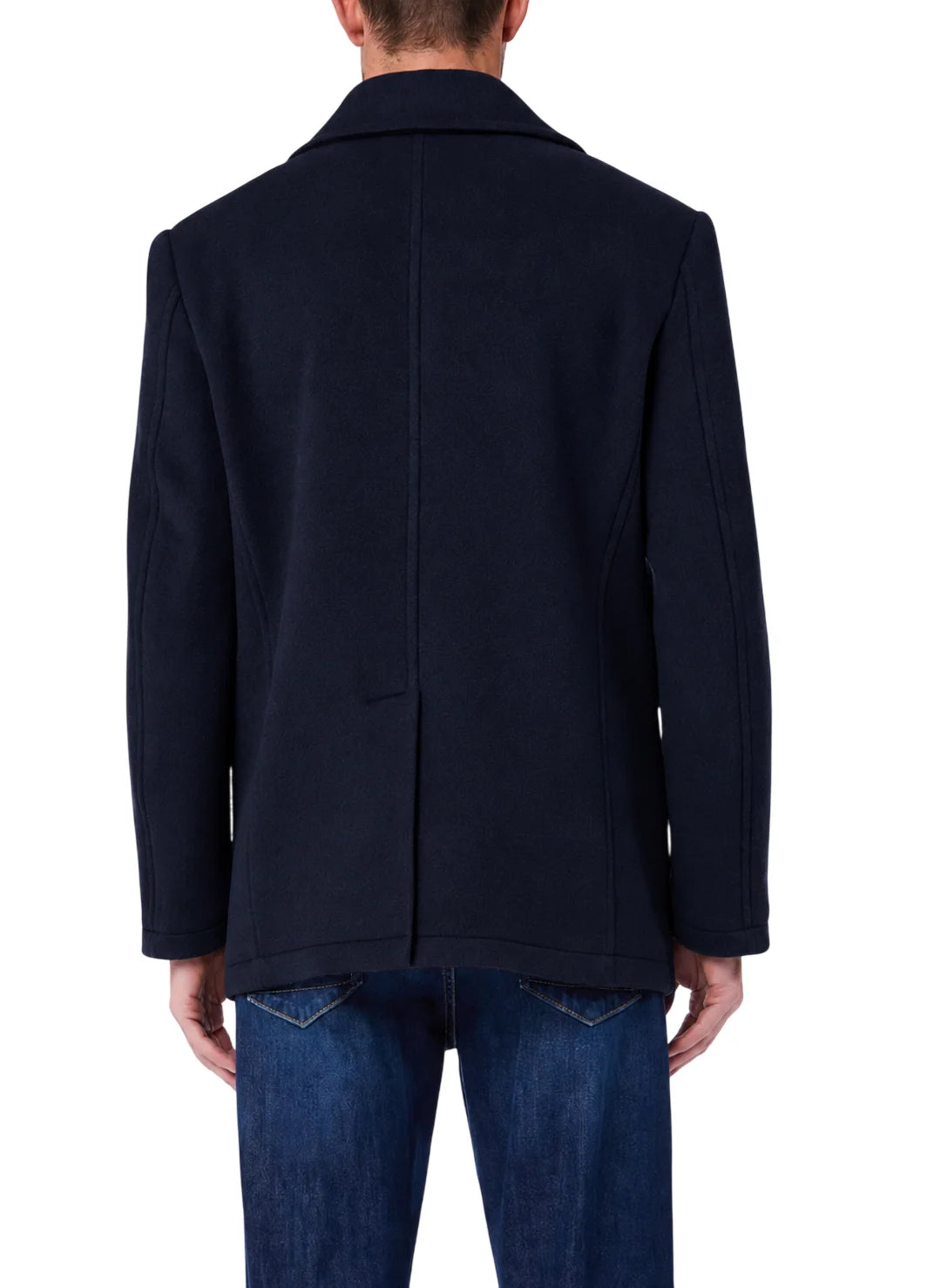 Liu Jo cappotto caban uomo misto lana e cashmere blu
