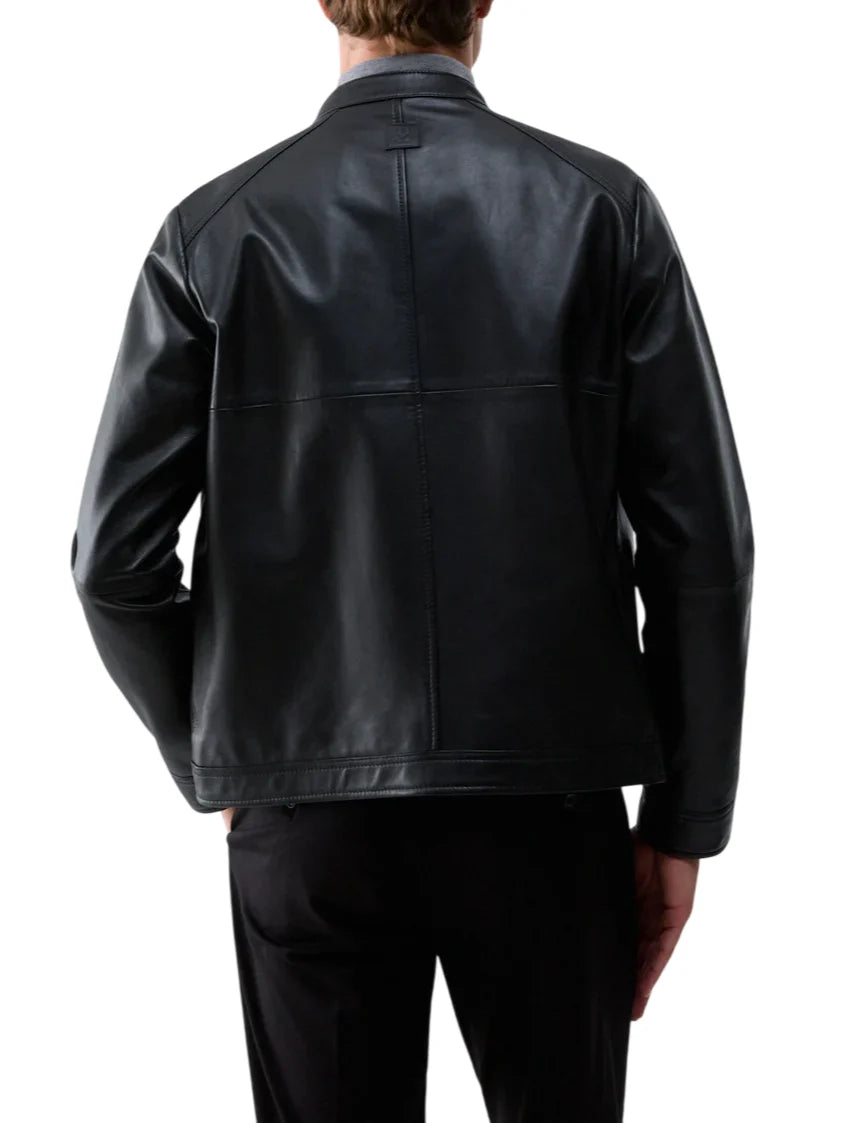 Liu Jo giubbino biker in pelle uomo nero