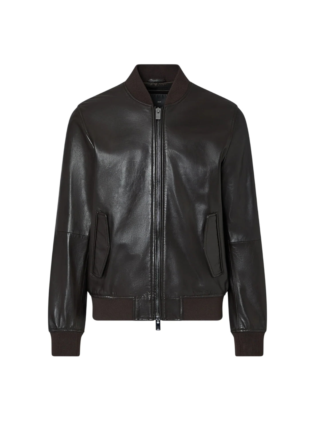 Liu Jo giubbino bomber in pelle uomo marrone