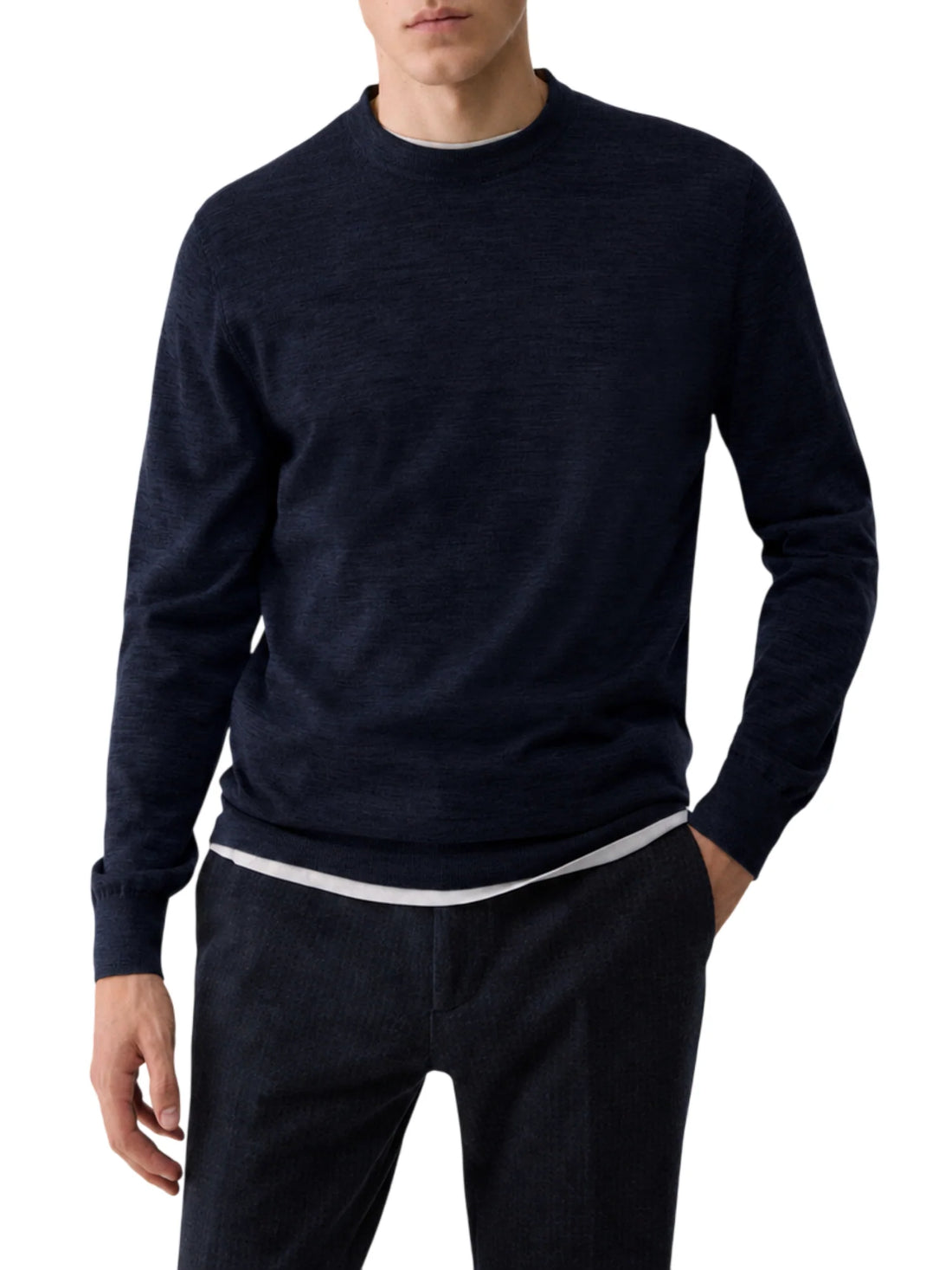 Liu Jo maglia uomo in lana Merinos extrafine blu