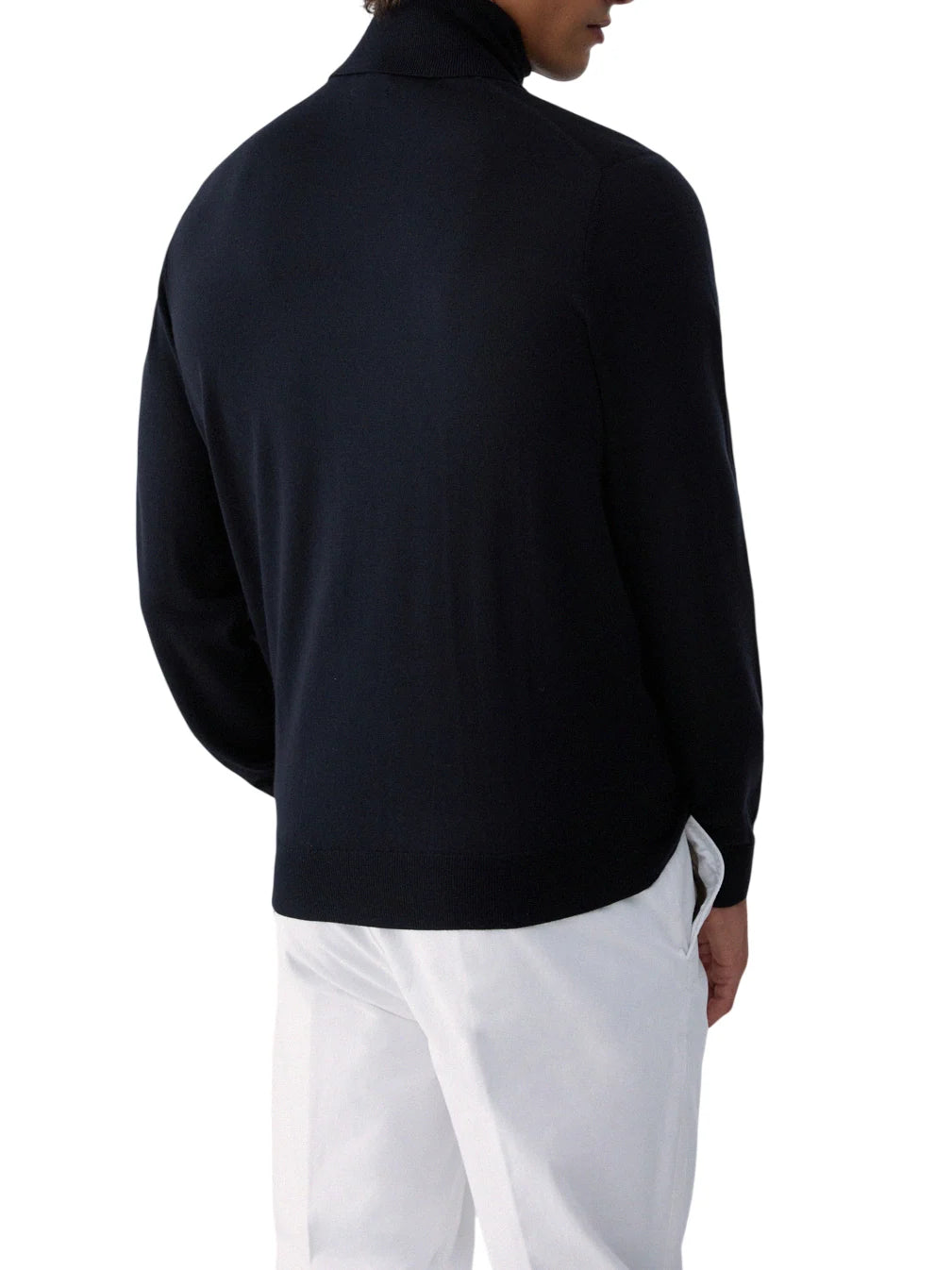 Liu Jo maglia dolcevita uomo in lana Merinos extrafine blu