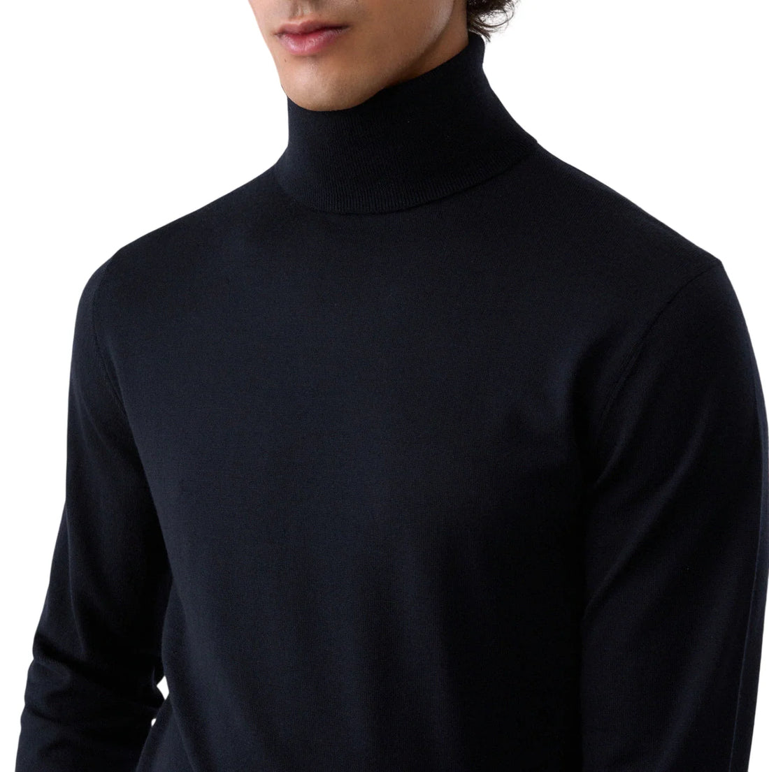 Liu Jo maglia dolcevita uomo in lana Merinos extrafine blu