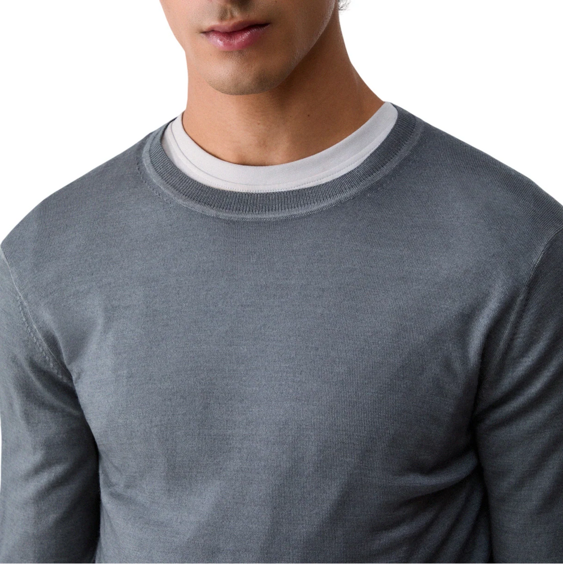Liu Jo maglia uomo in lana extrafine grigio