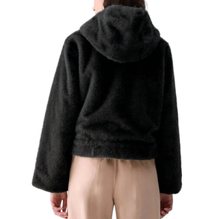 Liu Jo giubbino reversibile in ecopelliccia con cappuccio nero TF6005E1135 22222 LIU JO