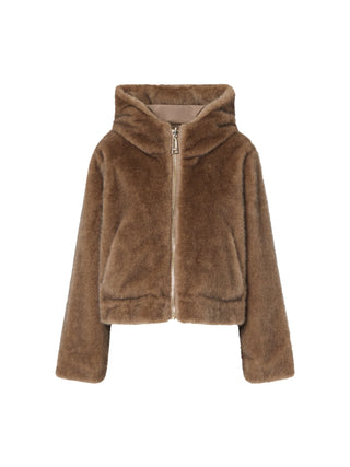 Liu Jo giubbino reversibile in ecopelliccia con cappuccio marrone TF6005E1135 X0789 LIU JO 