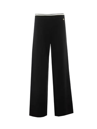 Liu Jo pantaloni donna wide leg in maglia nero TF6190MS63L A3521 LIU JO 