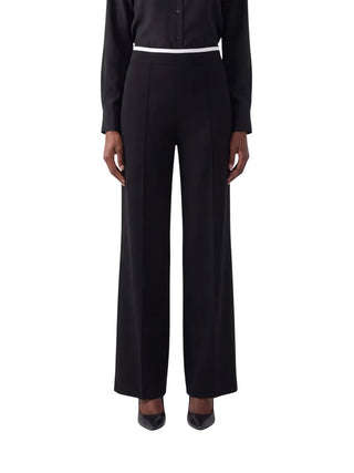 Liu Jo pantaloni donna wide leg in maglia nero TF6190MS63L A3521 LIU JO