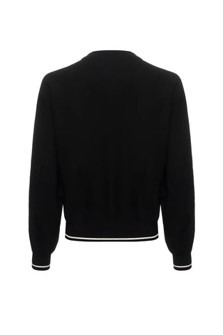 Liu Jo cardigan donna con zip logo strass nero TF6192MS63L A3521 LIU JO