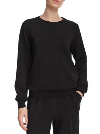 Liu Jo felpa donna in scuba con logo gioiello nero