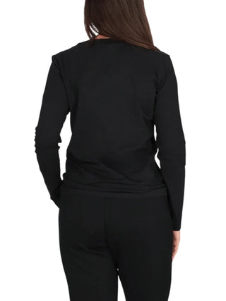 Liu Jo T-shirt manica lunga con logo gioiello nero