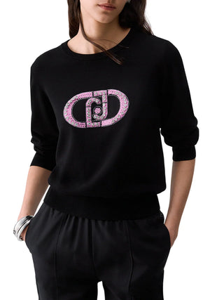 Liu Jo maglia donna con logo gioiello nero TF6261MS63L L9312 LIU JO 